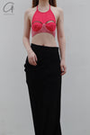 OUDE WAAG hollow hanging neck corset OW-23SS AS05 pink